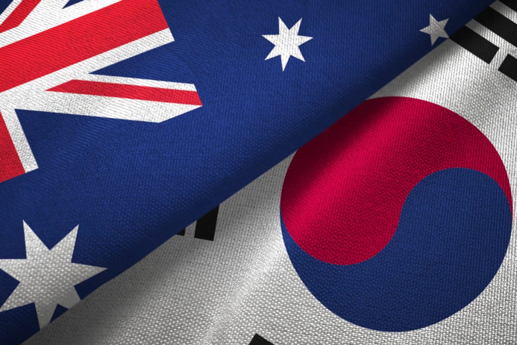 Drapeaux Australie / Corée du Sud