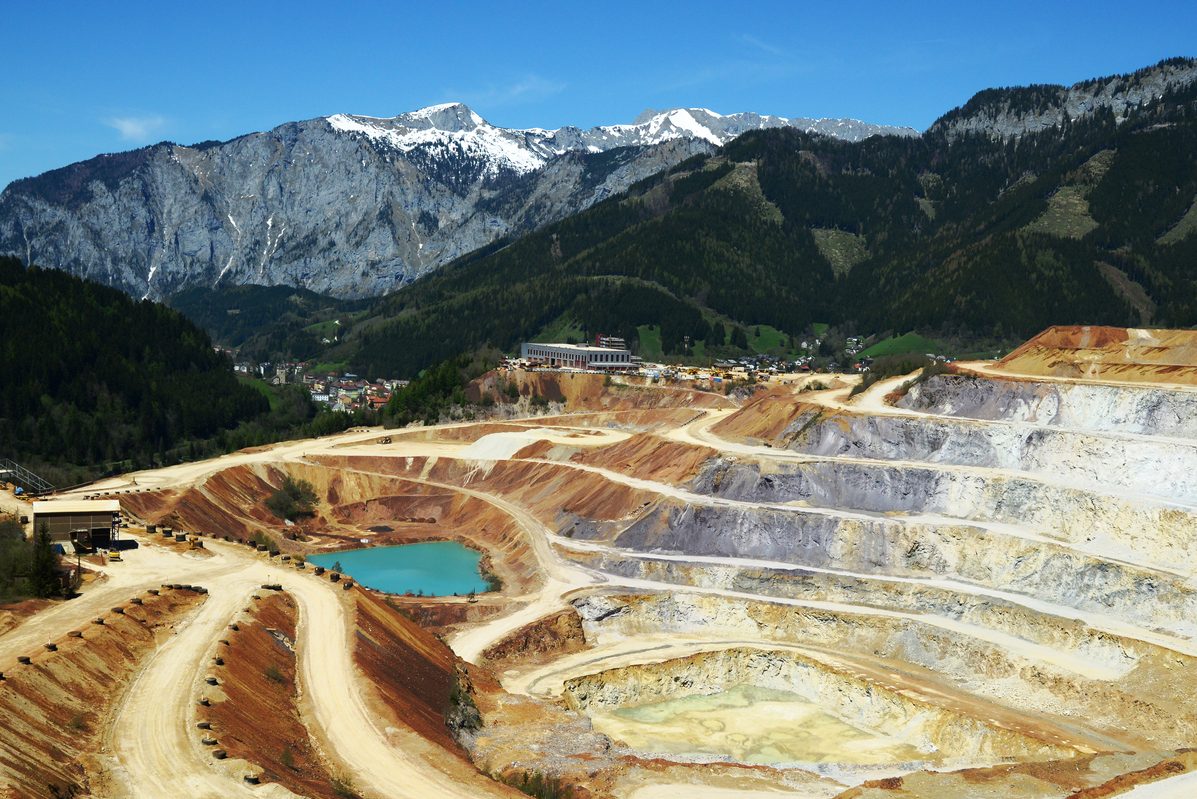 Mine de fer d'Erzberg en Styrie, Autriche