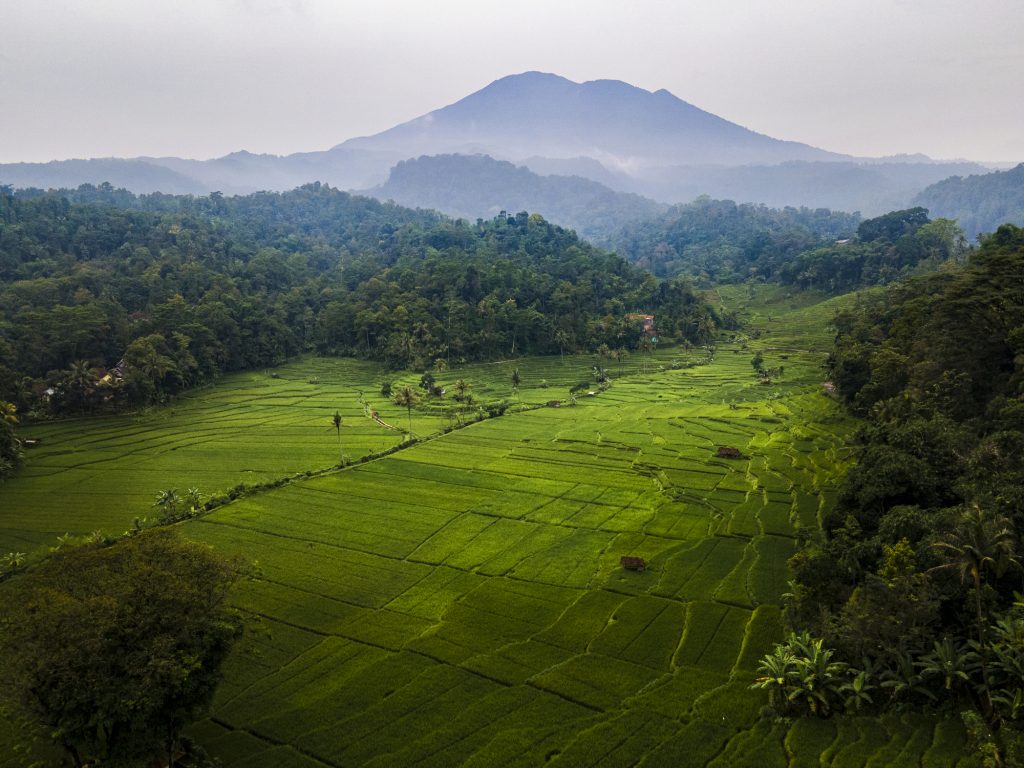 Vue sur le panaroma en Indonésie