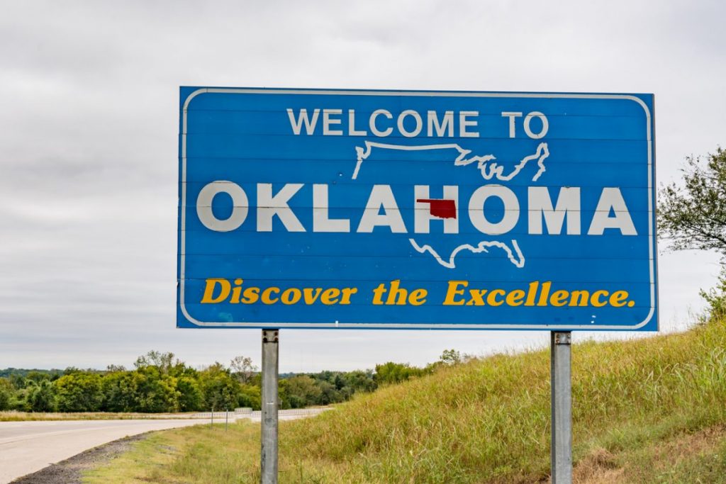 Panneau routier Oklahoma