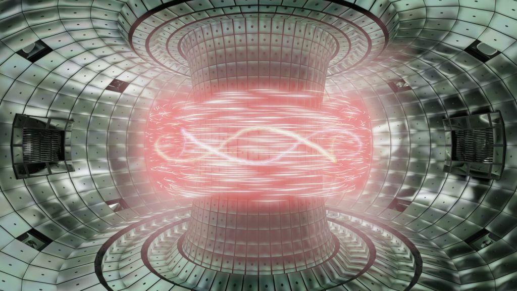 Fusion nucléaire dans un réacteur de fusion